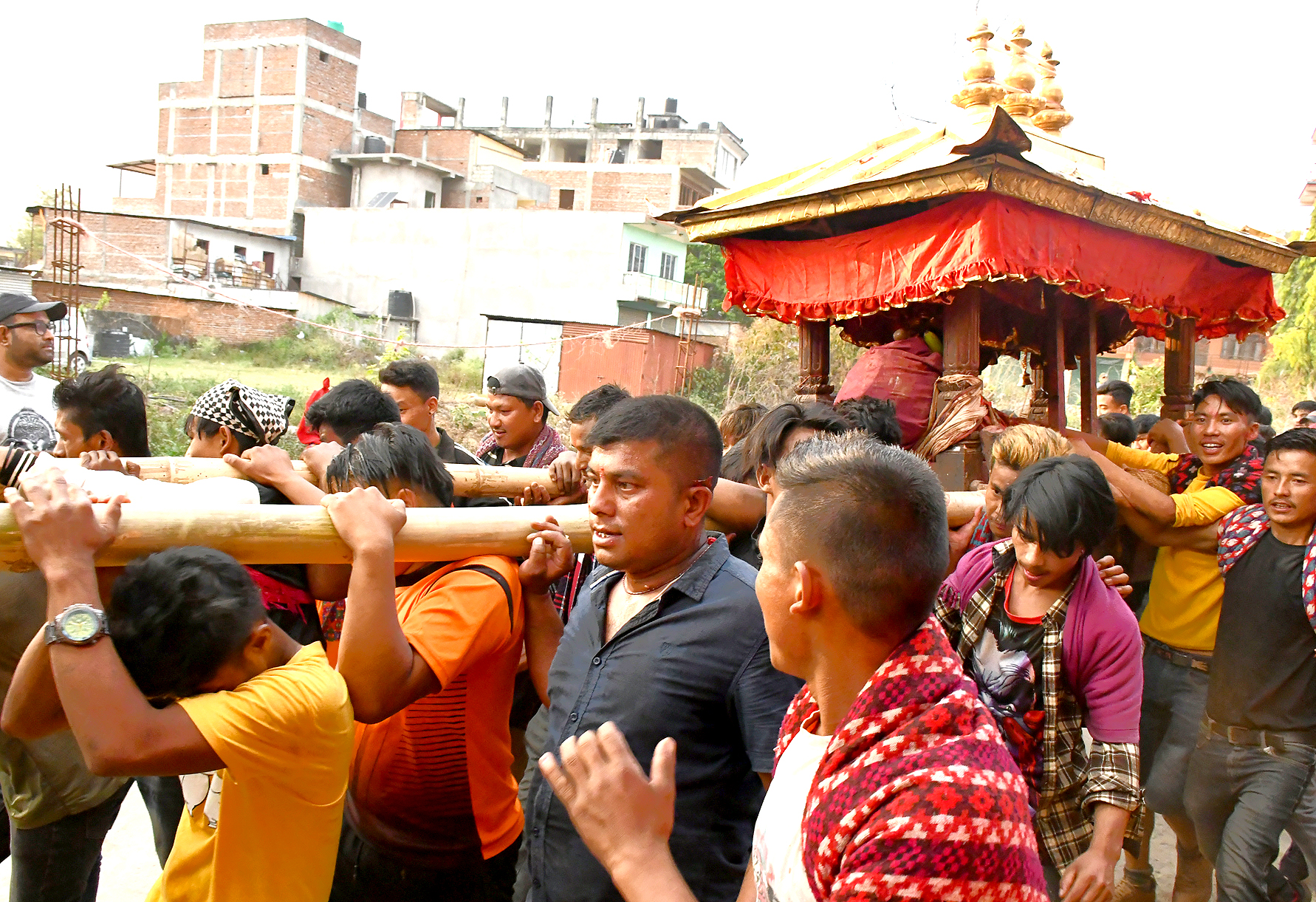 लिच्छविकालीन नुवाकोटको ठूलो शक्तिपीठ भैरवीको जात्रा सुरु, मंगलबार भैरवी देवीघाटमा